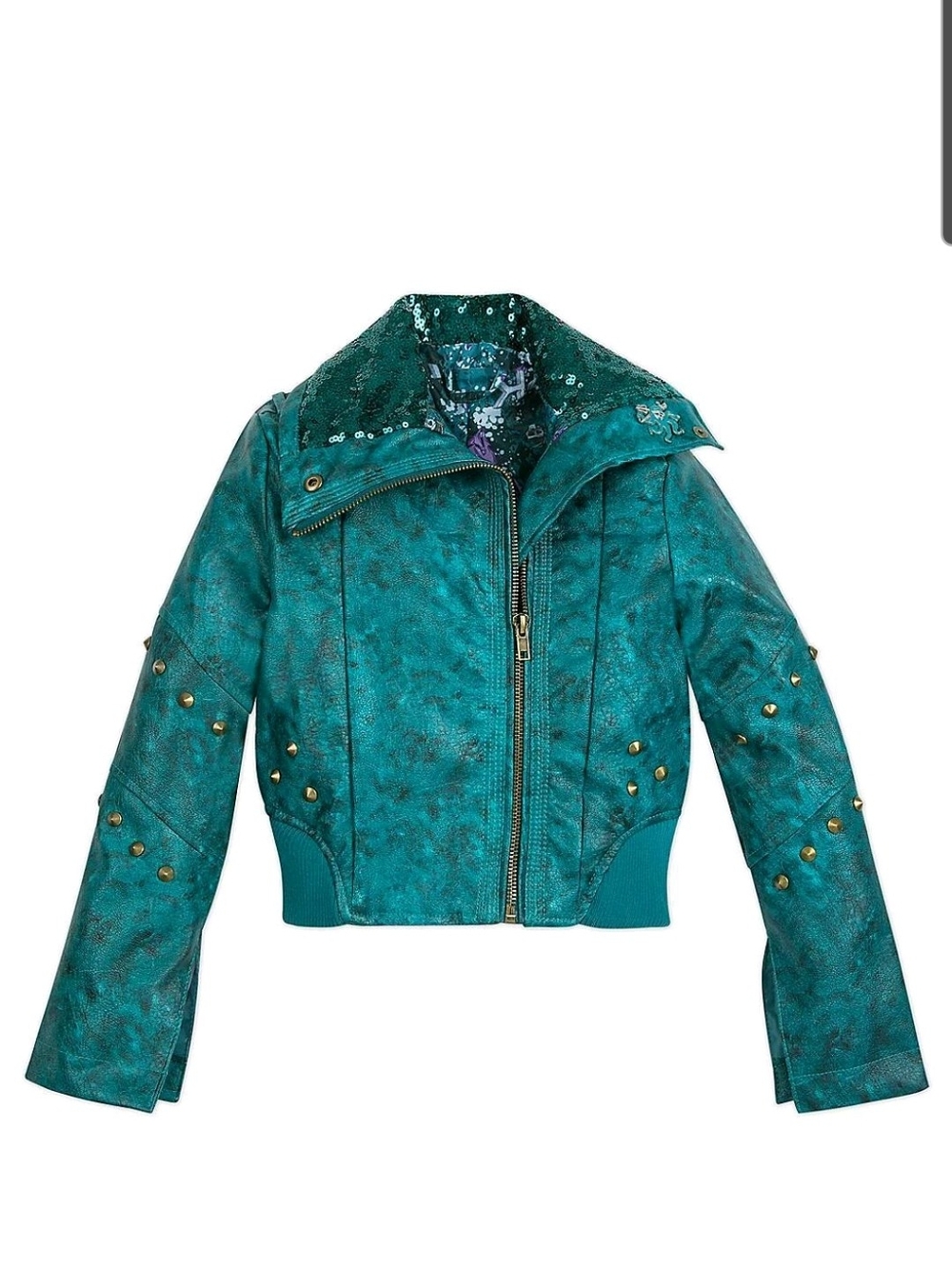 DISNEY STORE DESCENDANTS UMA FAUX LEATHER MOTO JACKET GIRLS